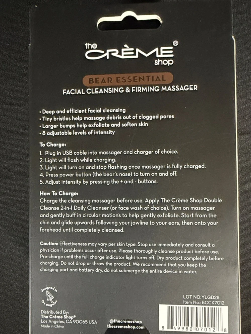 The Crème Shop Bear Essential Facial Cleansing & Firming Massager 🐻💗 (NEW!)